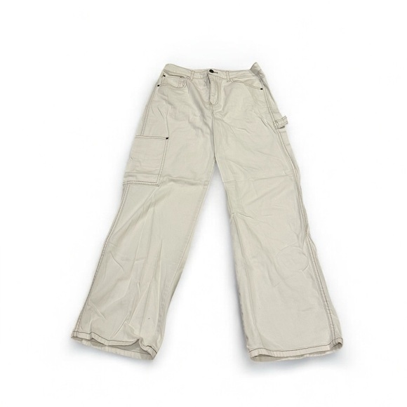 Vanilla Star White/Cream/Brown Cargo Jeans Size 28w - Picture 1 of 10